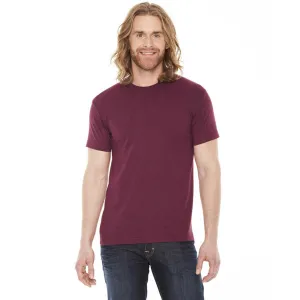 American Apparel Unisex Heather Cranberry 50/50 Short Sleeve Tee