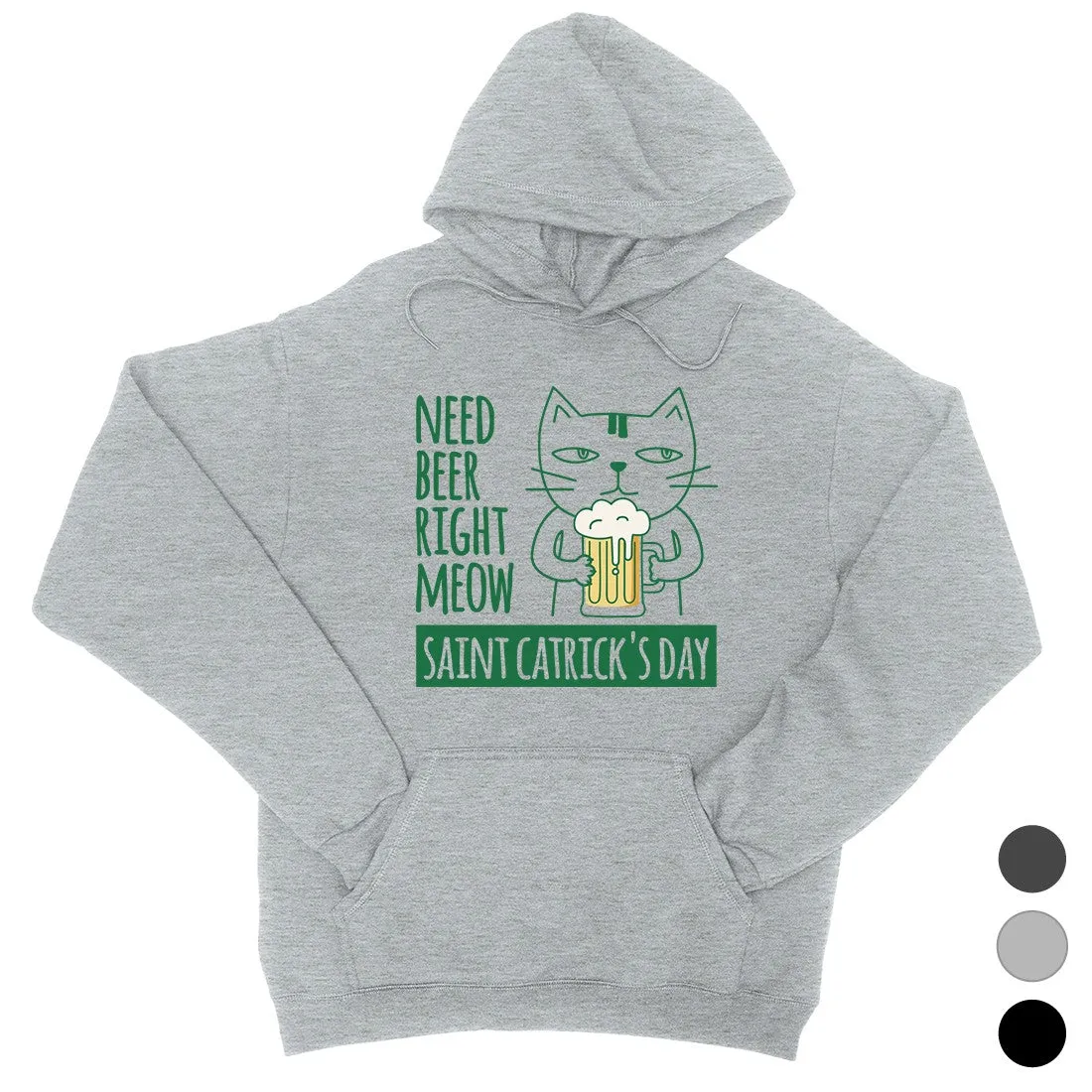 Beer Cat Patrick's Day Hoodie Funny Saint Patrick's Day Outfit