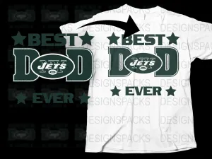 Best Dad Ever Jets NFL Png Digital Download