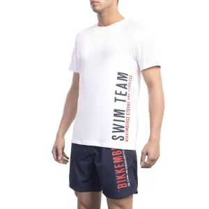 Bikkembergs Beachwear Men T-shirts - White Brand T-shirts