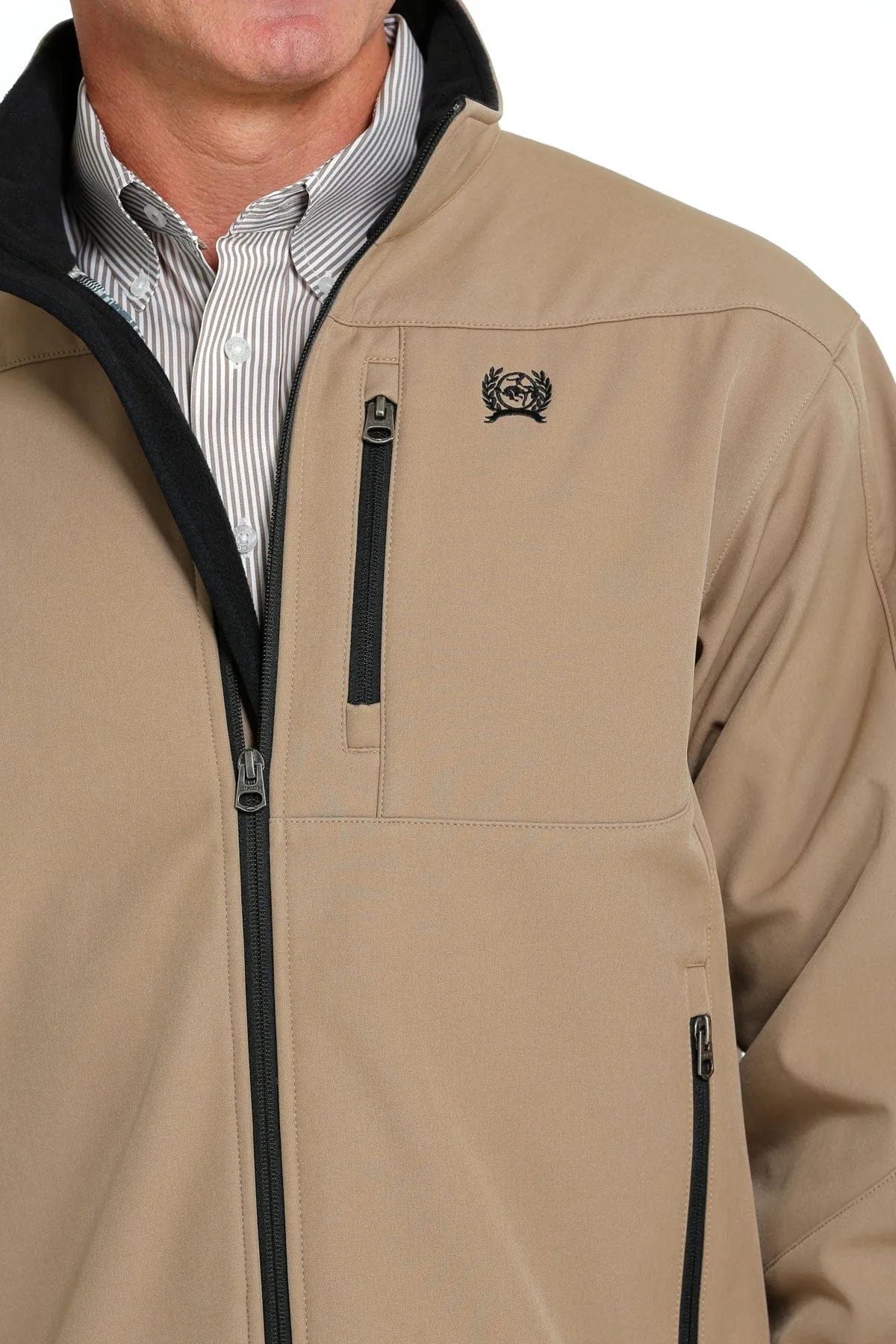 Cinch Men's Tan Softshell Lined Bonded Jacket MWJ1567008