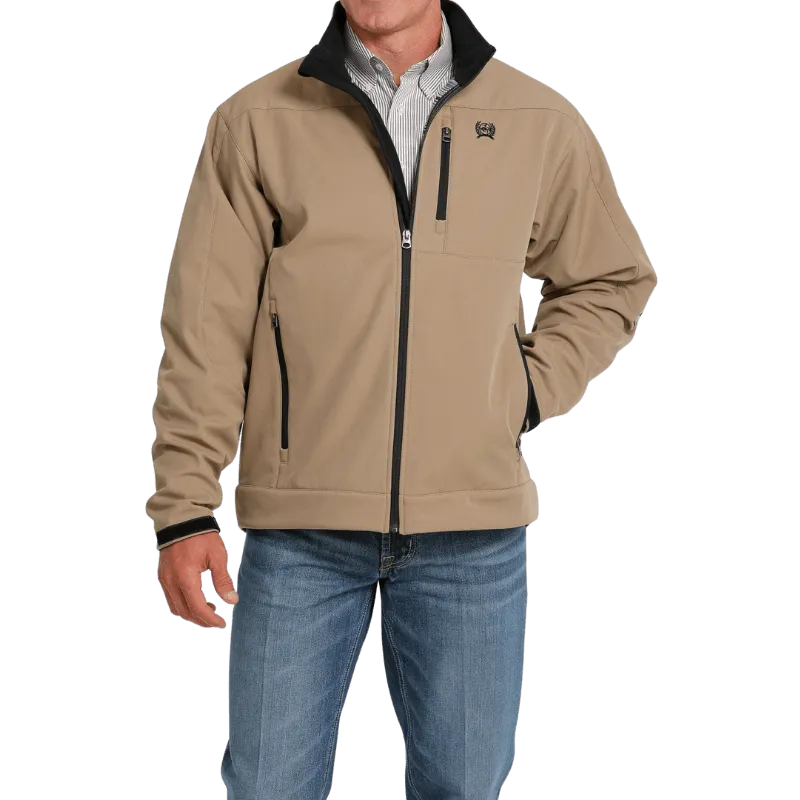 Cinch Men's Tan Softshell Lined Bonded Jacket MWJ1567008