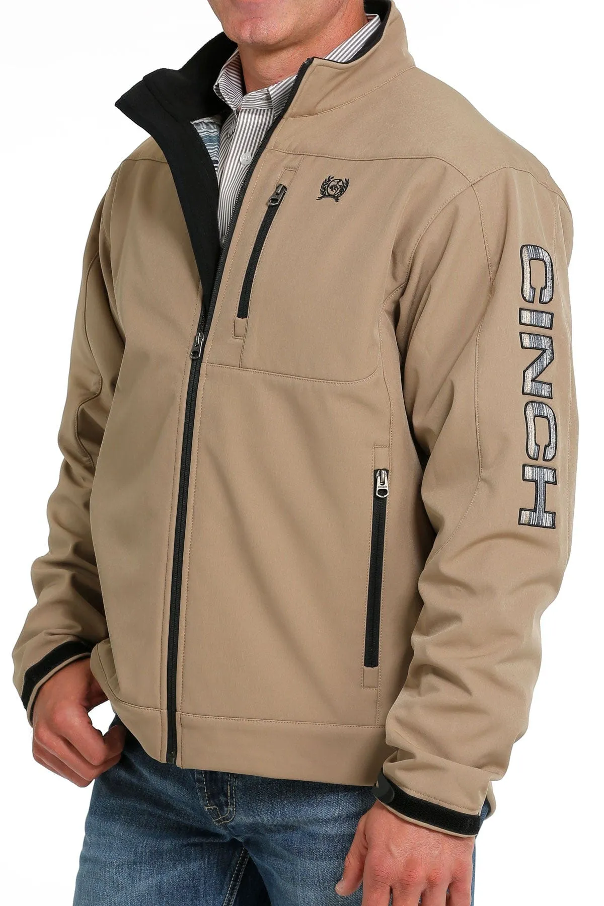 Cinch Men's Tan Softshell Lined Bonded Jacket MWJ1567008