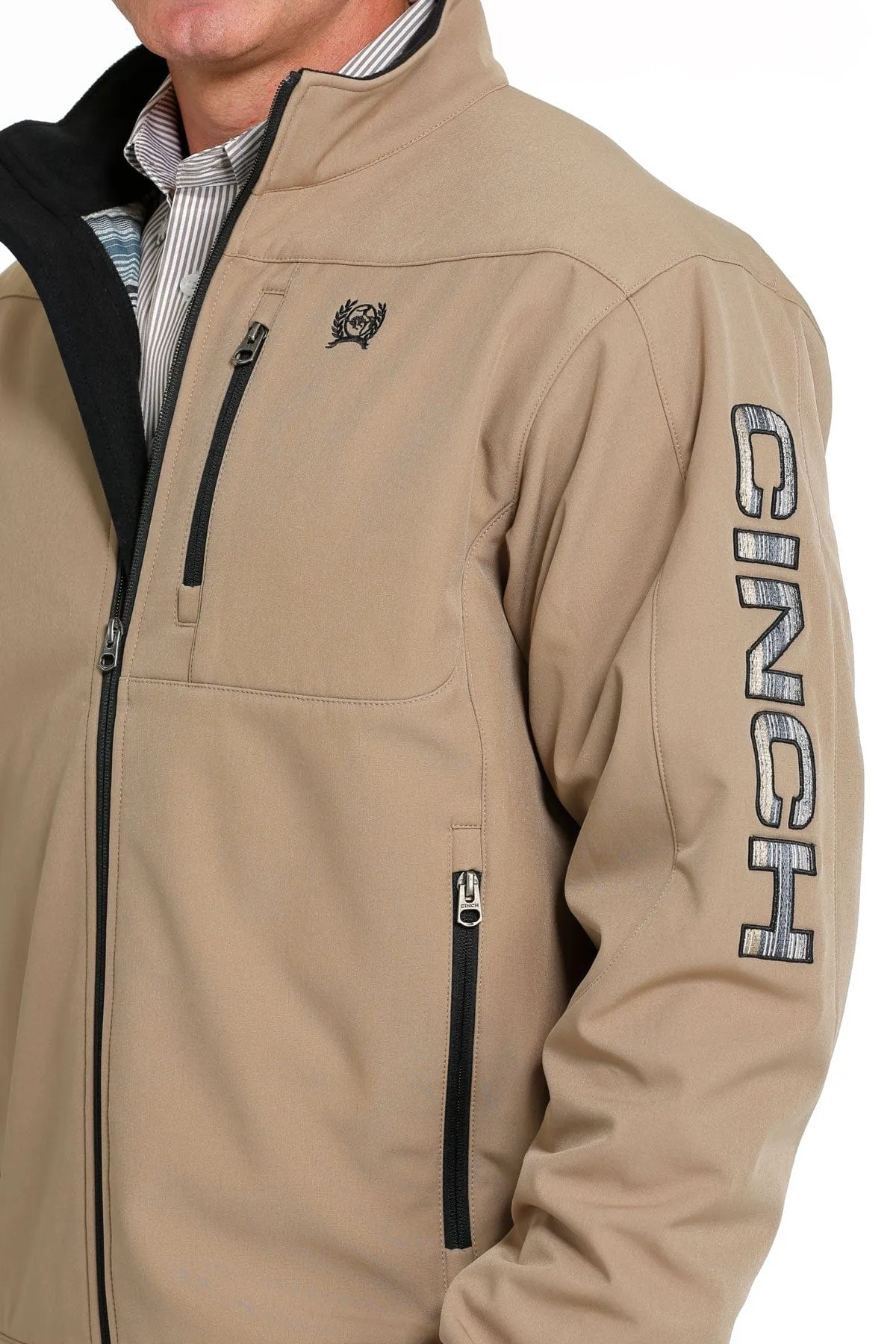 Cinch Men's Tan Softshell Lined Bonded Jacket MWJ1567008