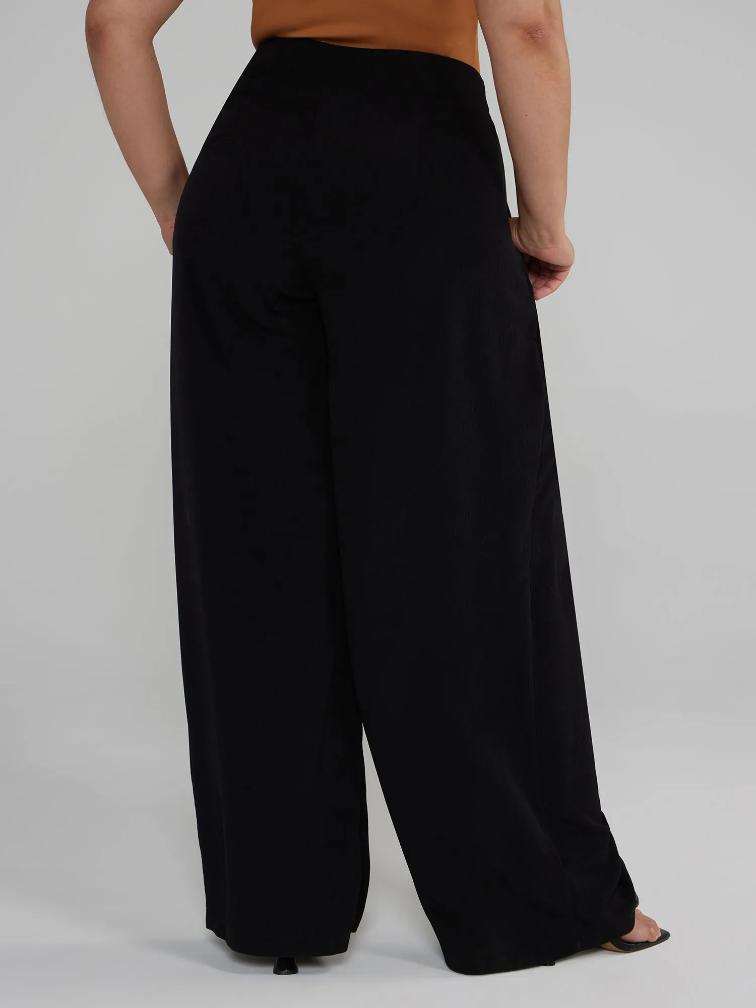 Fashion To Figure - Wide Leg Pleated Pants