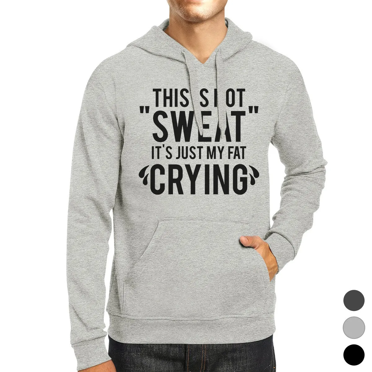 Fat Crying Unisex Pullover Hoodie Workout Gift Hooded Sweatshirt