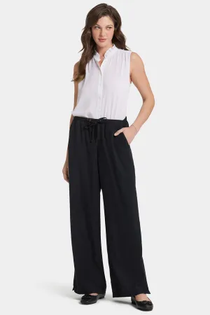 Jayne Wide Leg Pull-On Pants | Overdye Black