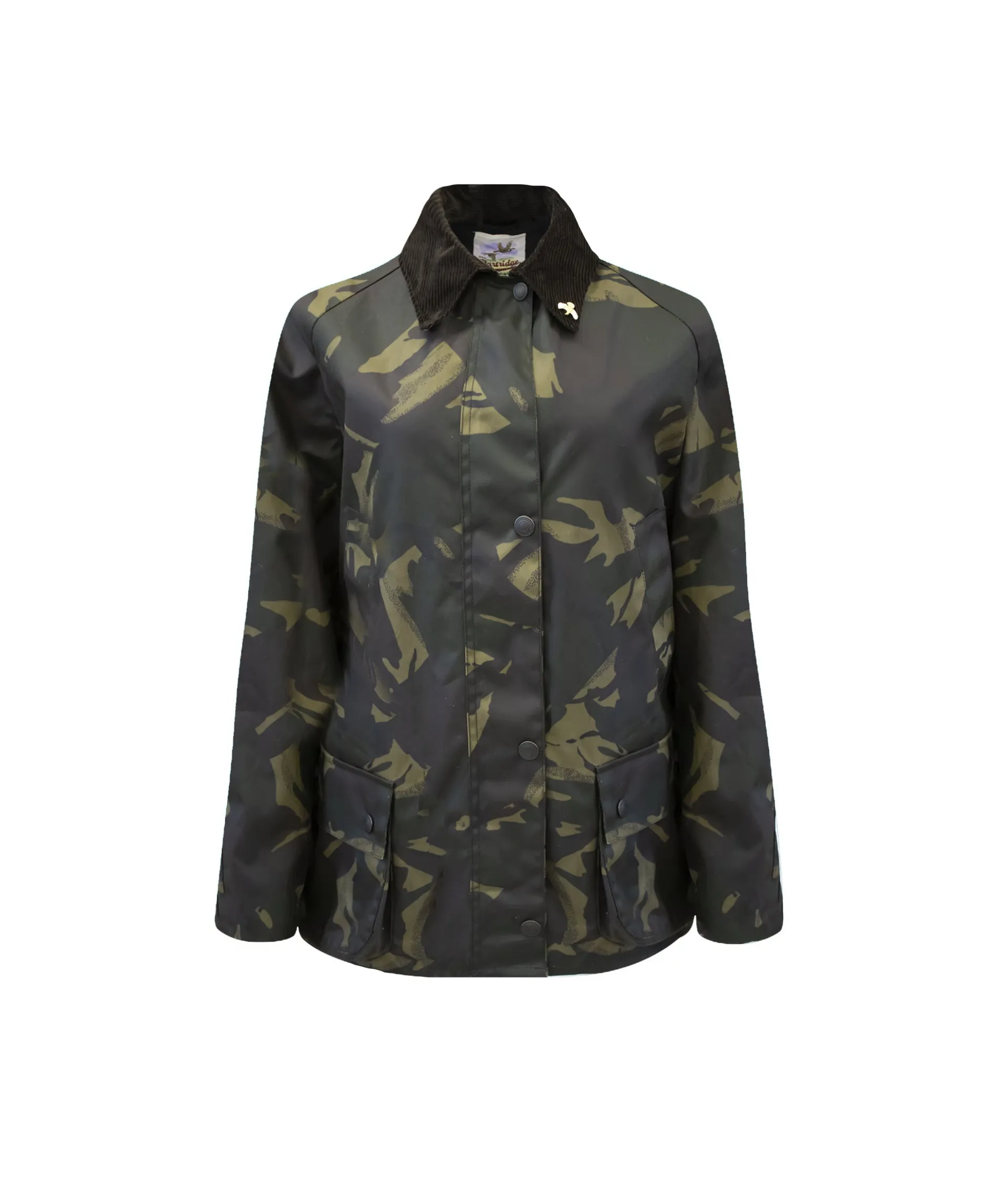 Ladies Landowner Wax Walking Jacket - Olive Camo