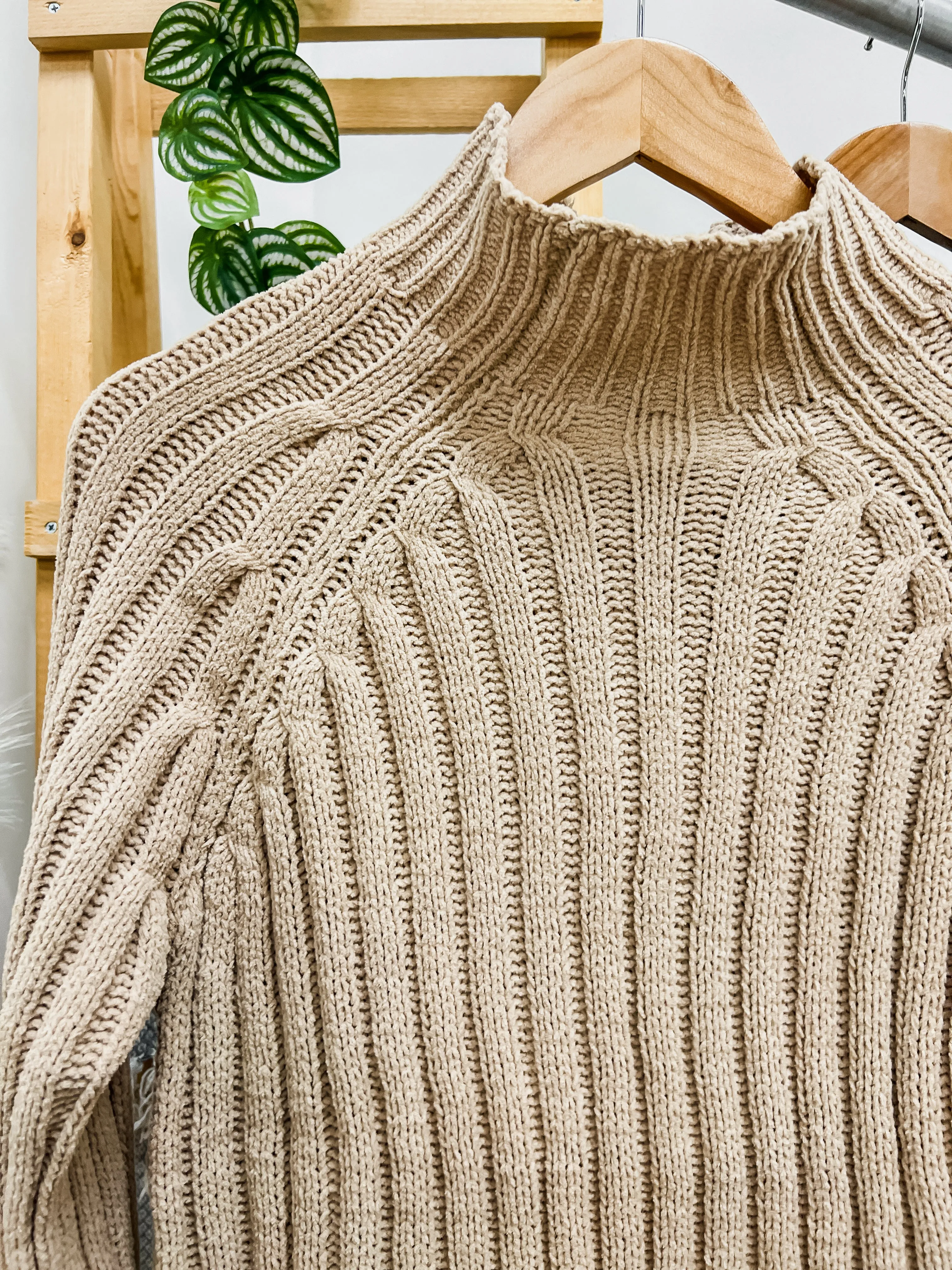 Maura Mock Neck Knit Sweater