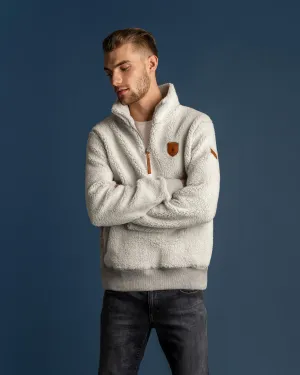 Mayberry Half-Zip Sherpa Light Heather Grey