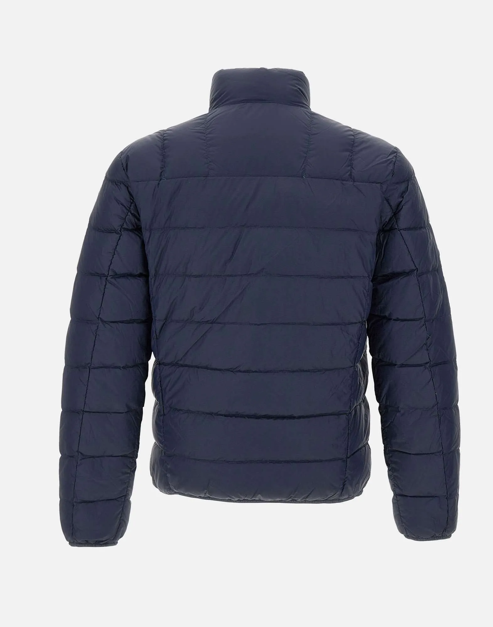 Men's Blue Down Jacket with Belt