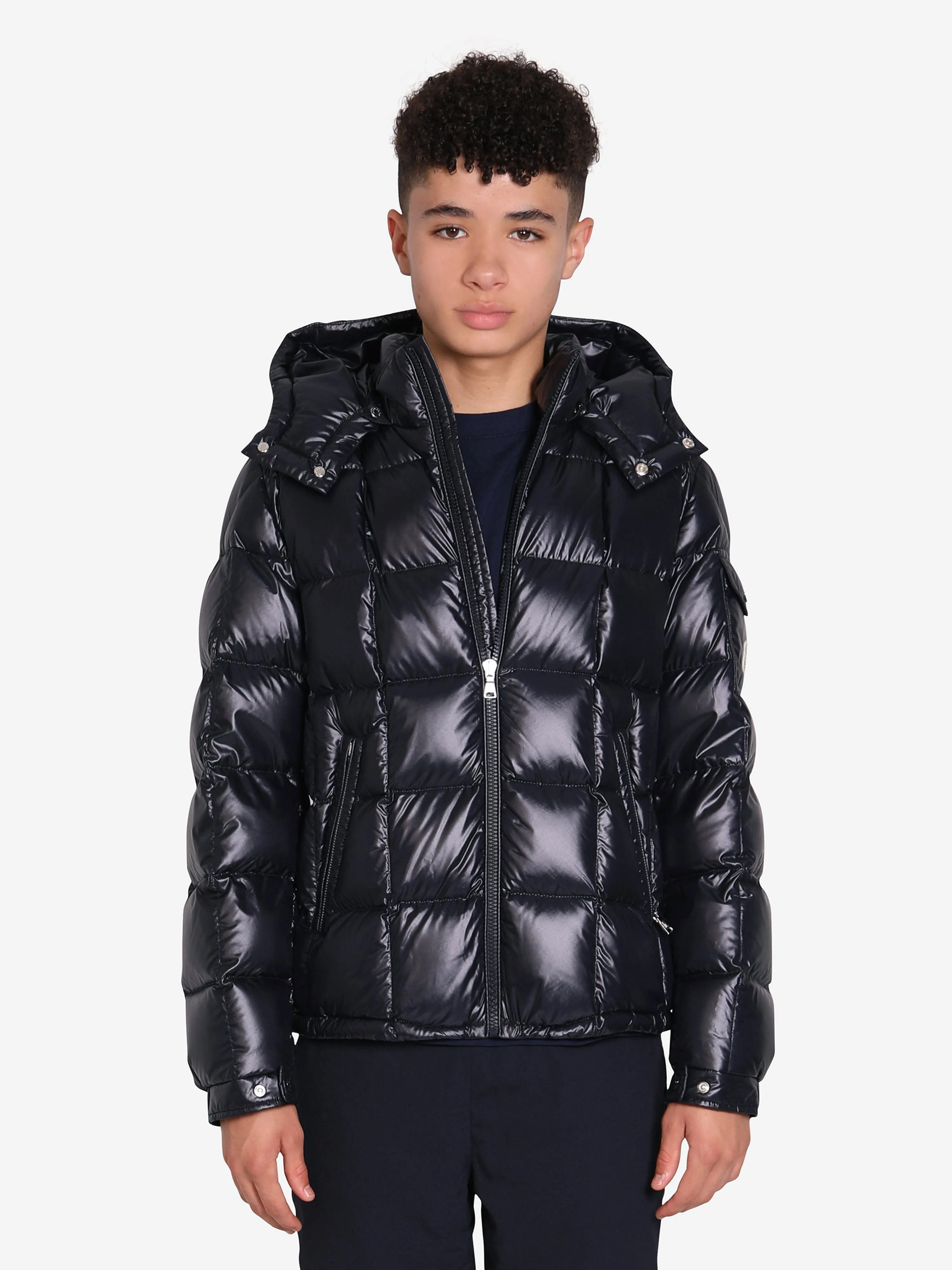 Moncler Enfant Boys Down Padded Jeff Jacket in Navy