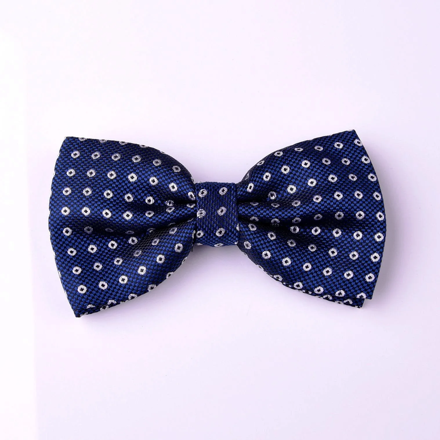 Navy Blue Semi Formal Automatic Drone Casual Bow Tie