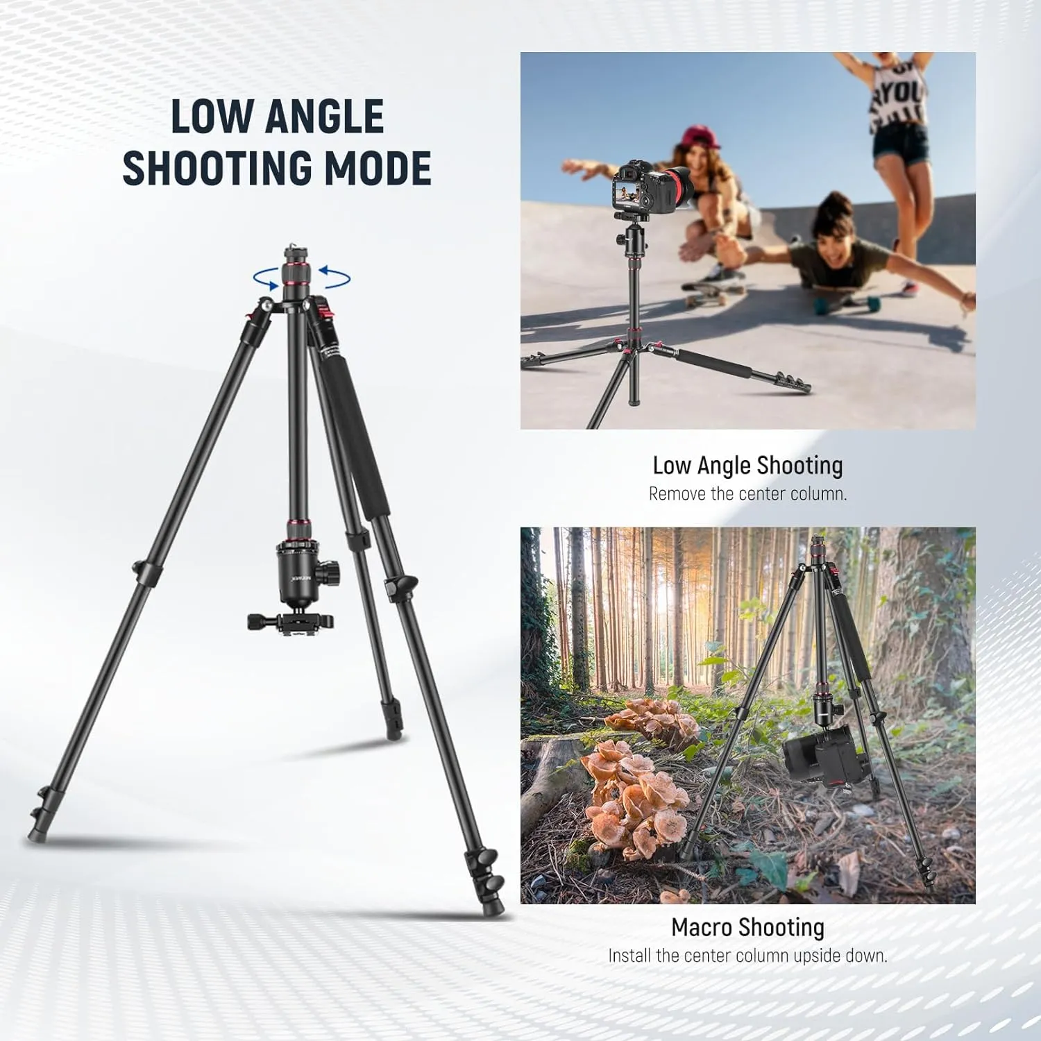 NEEWER 77 inch Camera Tripod Monopod for DSLR with Panoramic Ball Head