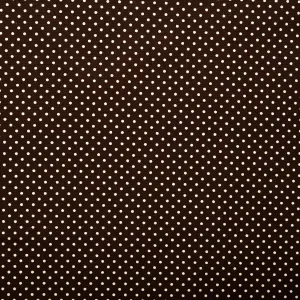 Printed Craft Canvas - TIC-TAC-TOE - Polka dots - Dark brown