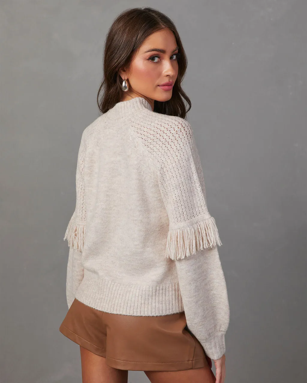 Reseda Fringe Trim Sweater