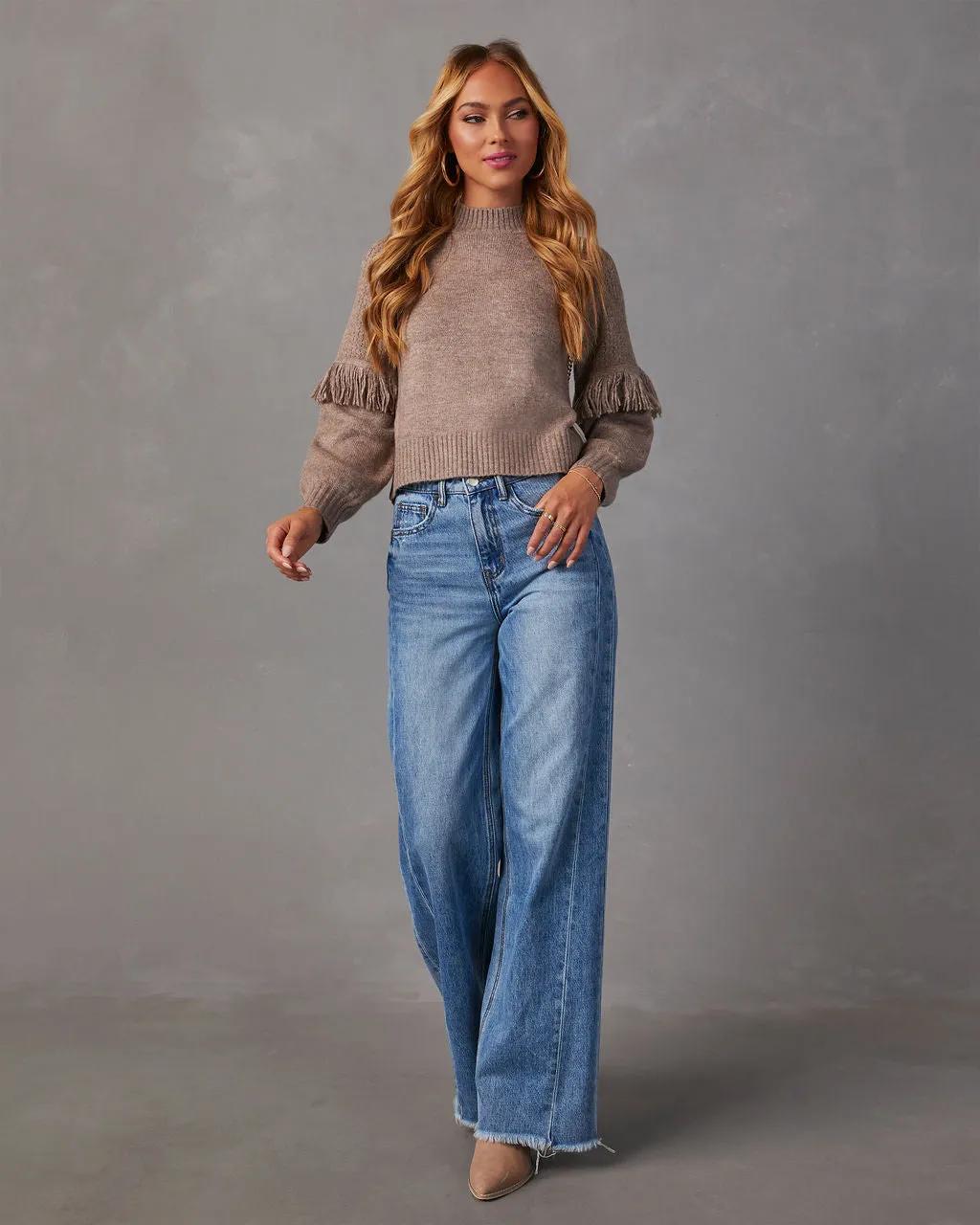 Reseda Fringe Trim Sweater