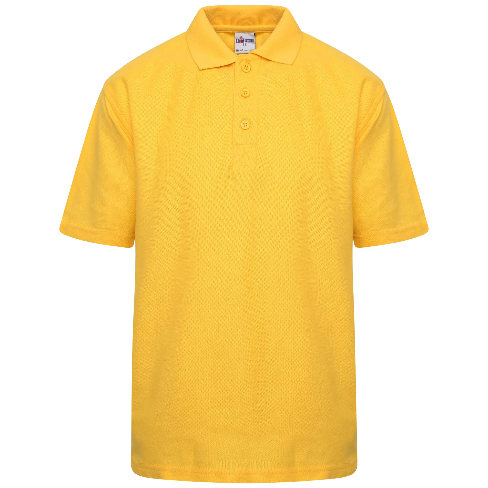 School Uniform Gold / Dark Yellow Polo T Shirts Kids T Shirt Boys Girls Tee Top Sports