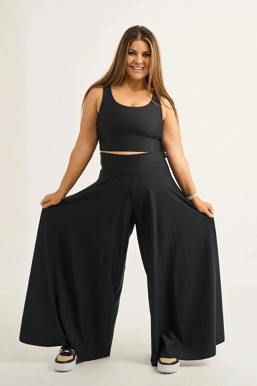 Silky Palazzo Pant - Black Exotic Touch Jag