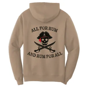 St. Pete Beach, FL "All For Rum and Rum For All" Cotton Hoodie