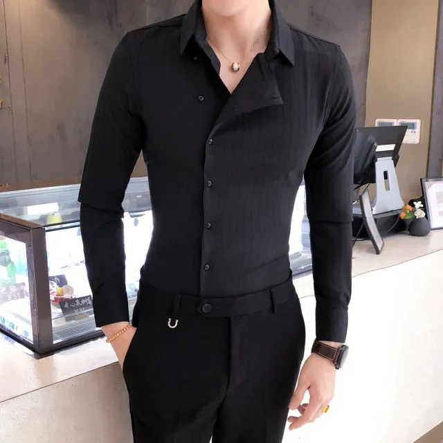 Stylish Slim Fit Men Long Sleeve Shirts