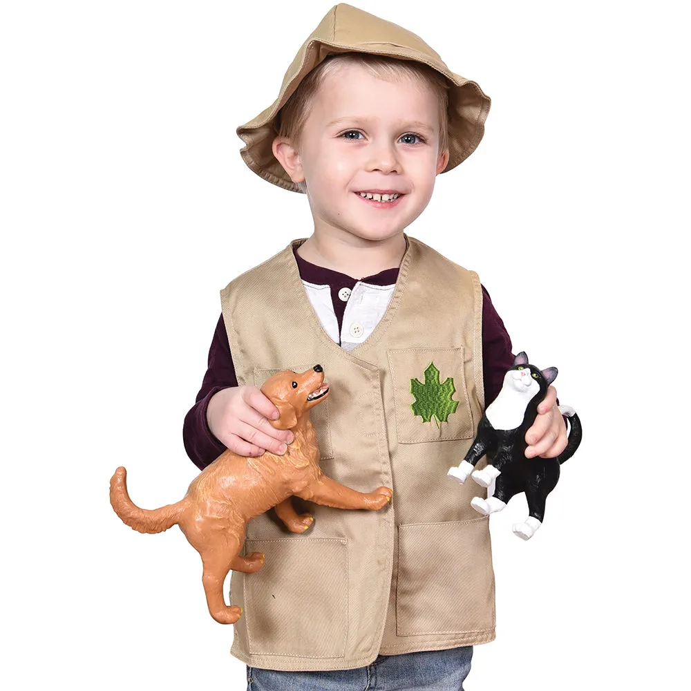 Toddler Dress-Up Vests & Hats Collection: Role-Play Set of 5 | Astronaut, Chef, Farmer, Nature Explorer & Pilot