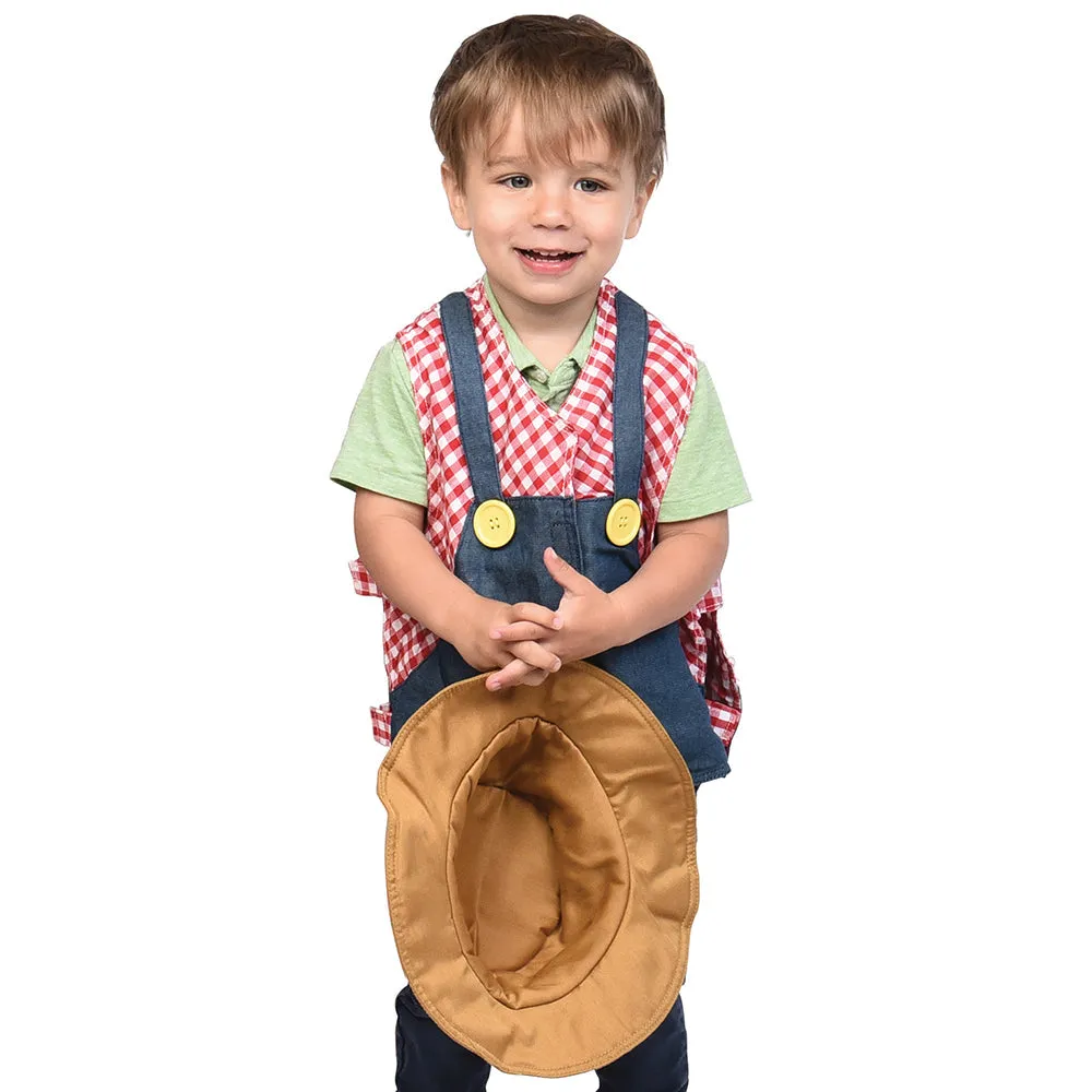 Toddler Dress-Up Vests & Hats Collection: Role-Play Set of 5 | Astronaut, Chef, Farmer, Nature Explorer & Pilot