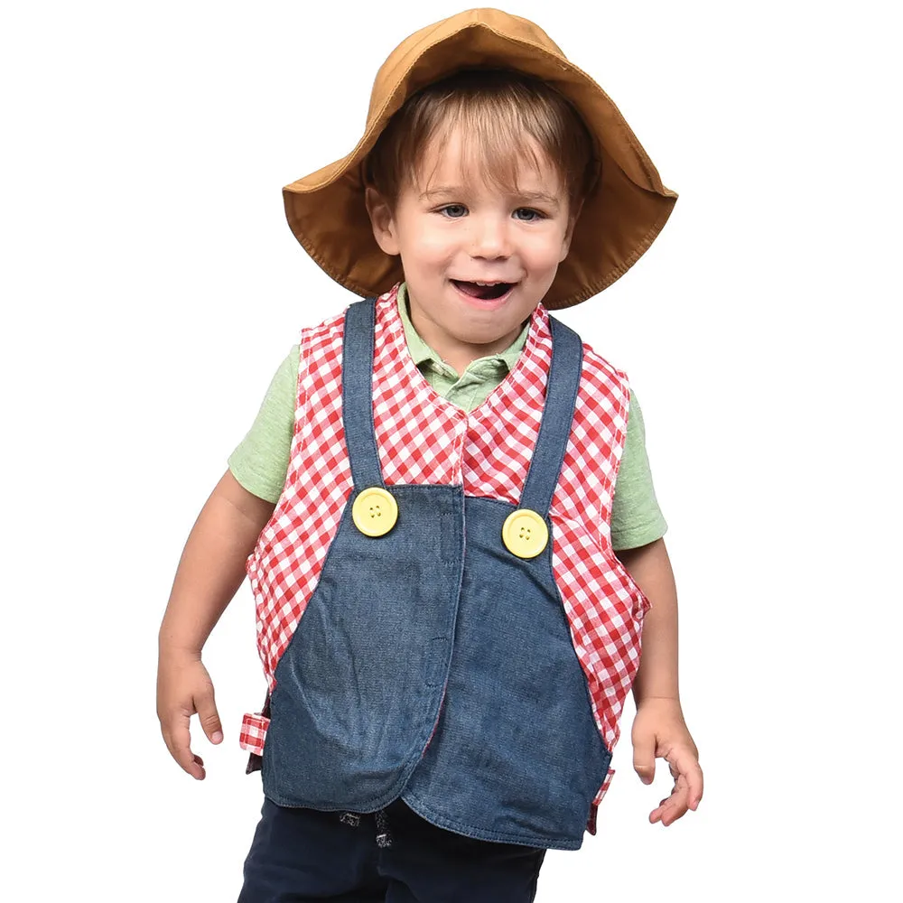 Toddler Dress-Up Vests & Hats Collection: Role-Play Set of 5 | Astronaut, Chef, Farmer, Nature Explorer & Pilot