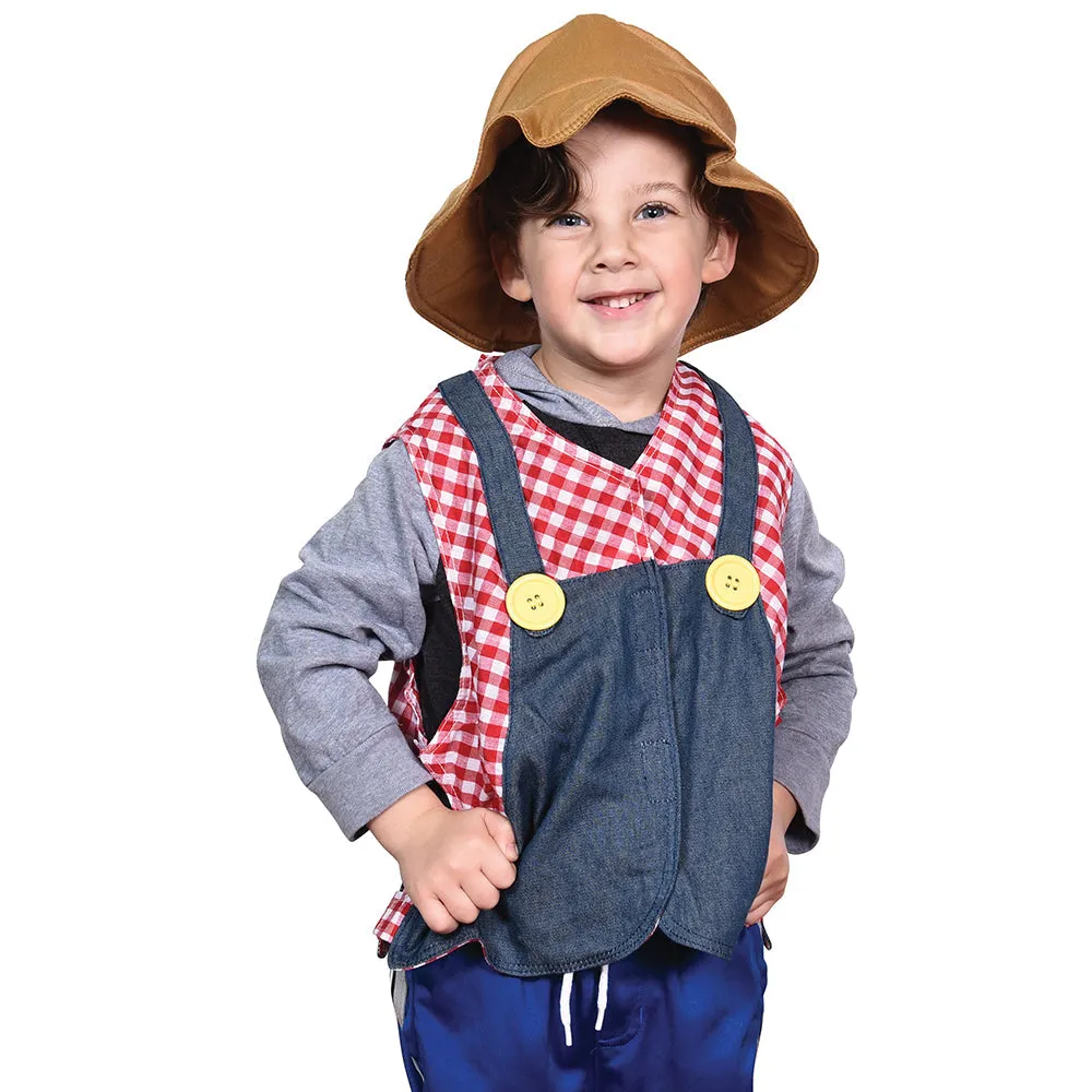 Toddler Dress-Up Vests & Hats Collection: Role-Play Set of 5 | Astronaut, Chef, Farmer, Nature Explorer & Pilot