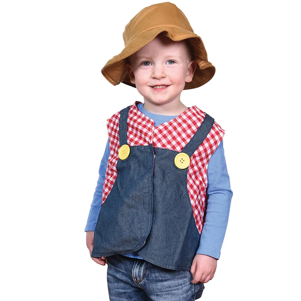 Toddler Dress-Up Vests & Hats Collection: Role-Play Set of 5 | Astronaut, Chef, Farmer, Nature Explorer & Pilot