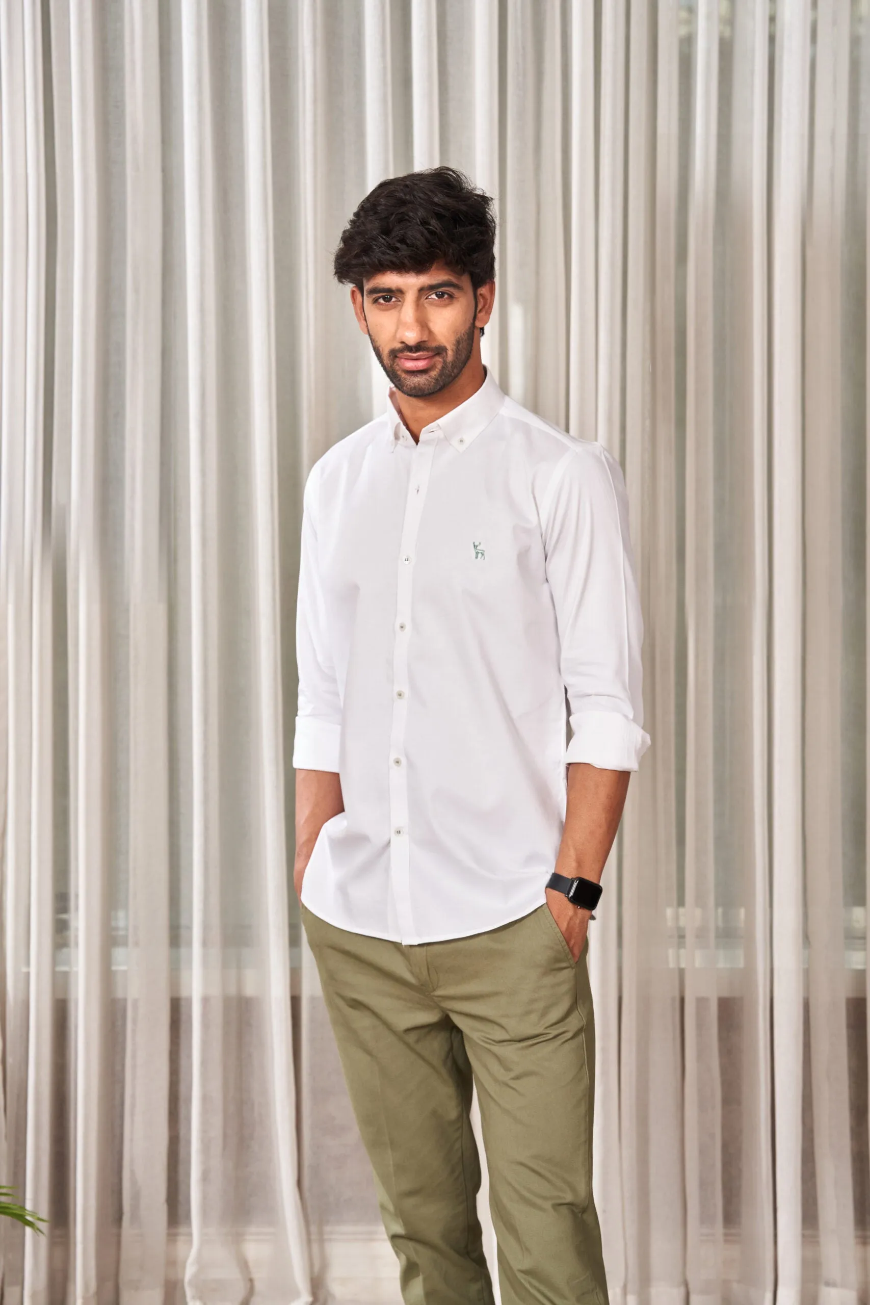 Weekend White Cotton Knit Shirt