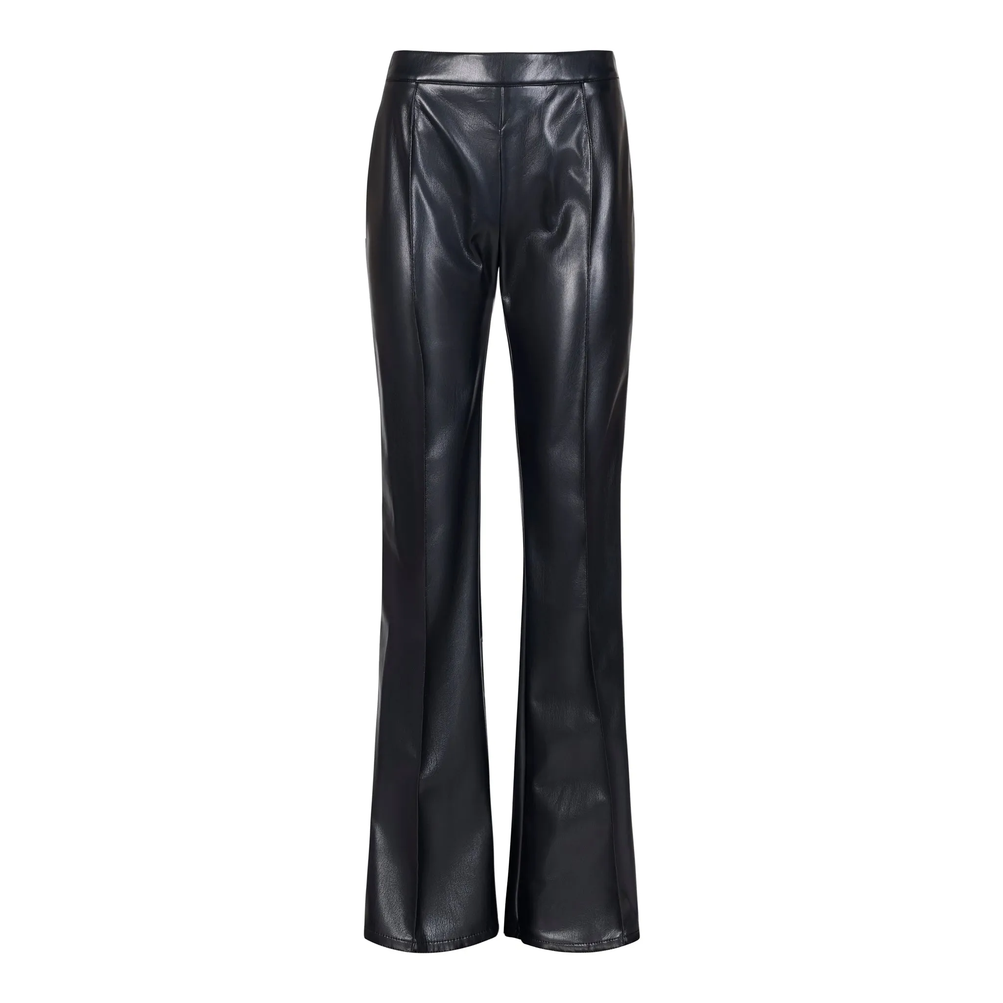 Wide Leg Soft Faux Leather Pant - Midnight