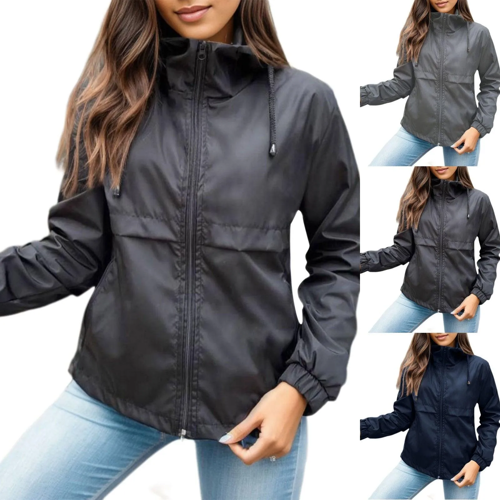 Women Jacket Tactical Waterproof Windbreaker Jackets Female Hooded Hip-hop Pilot Windproof Coats women's outdoor hiking raincoat