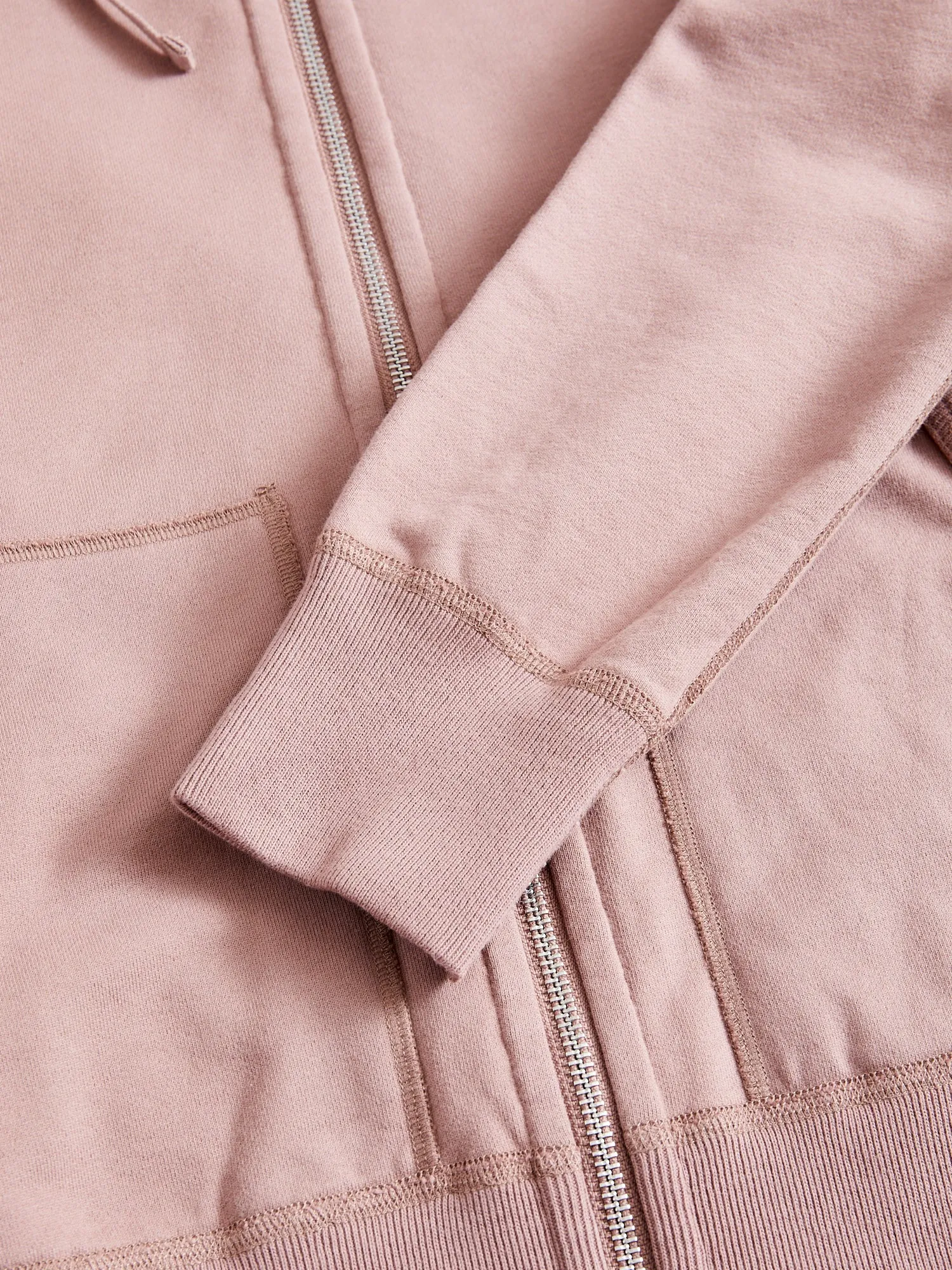 Zip Hoodie in Desert Rose